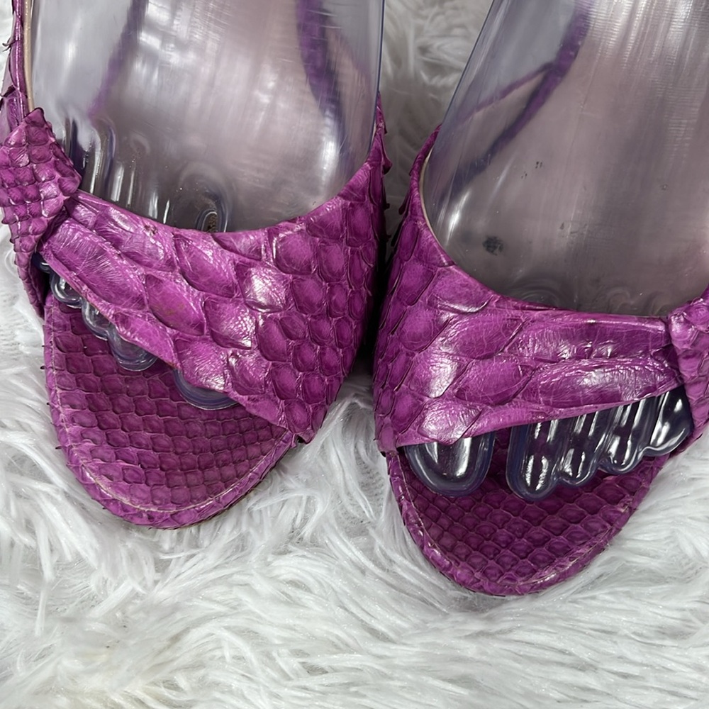 Chloe Purple Python Heels - image 6